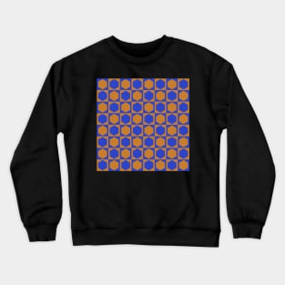 blue and orange geometrical pattern Crewneck Sweatshirt